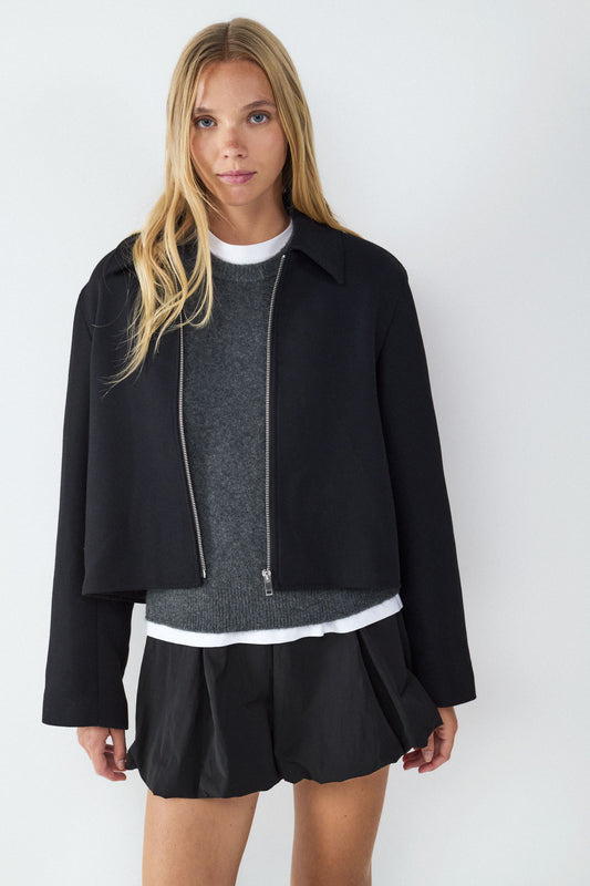 Chaqueta suave con cremallera