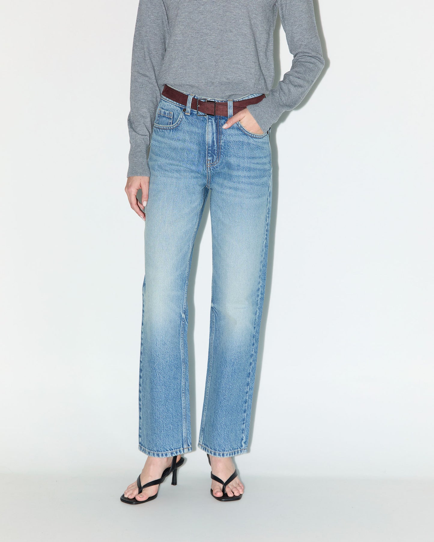 Jeans straight high rise
