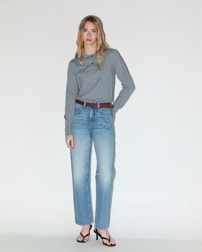 Jeans straight high rise