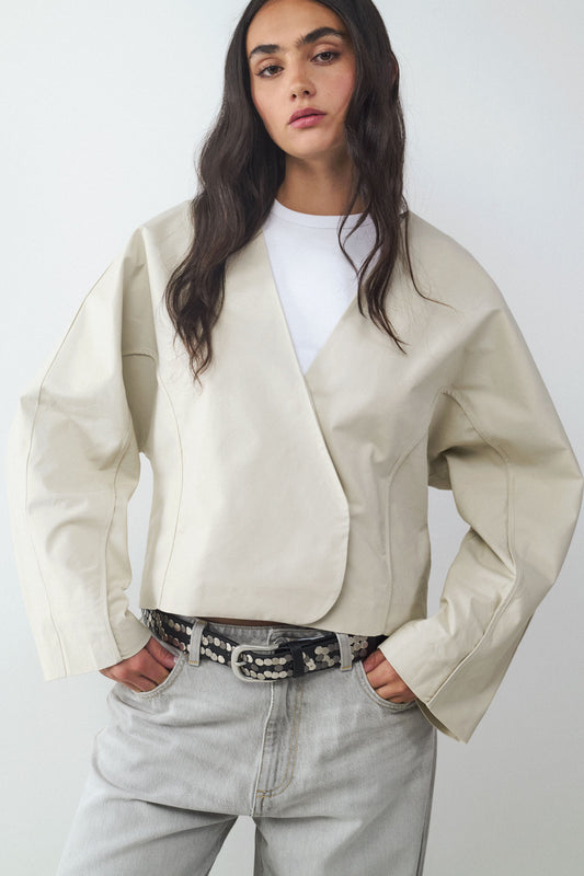 Chaqueta cruzada algodón