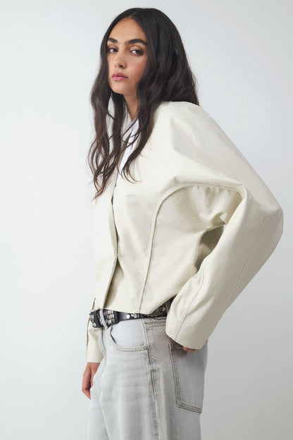 CHAQUETA CRUZADA ALGODÓN