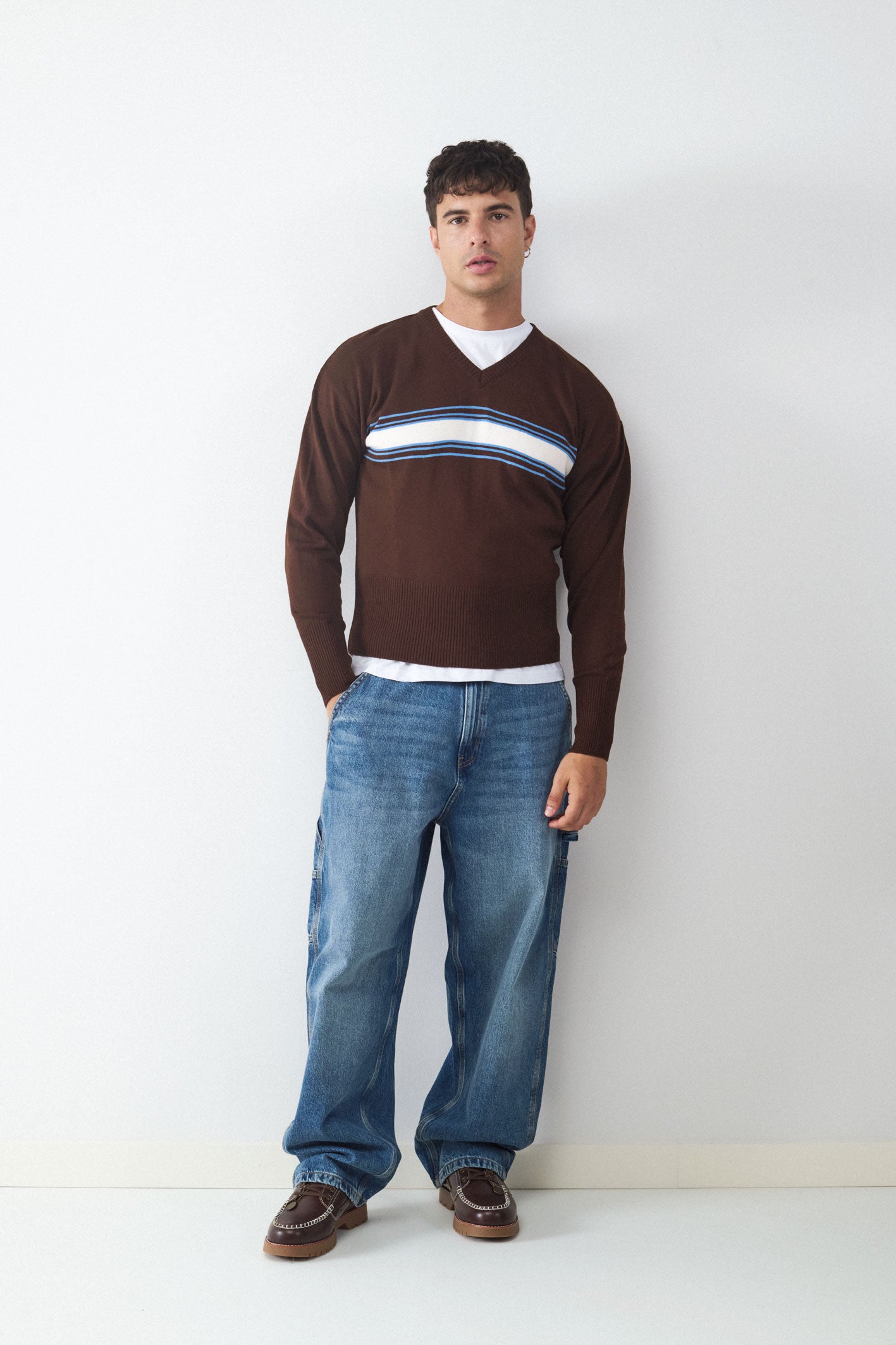 Jersey Cuello Pico Rayas