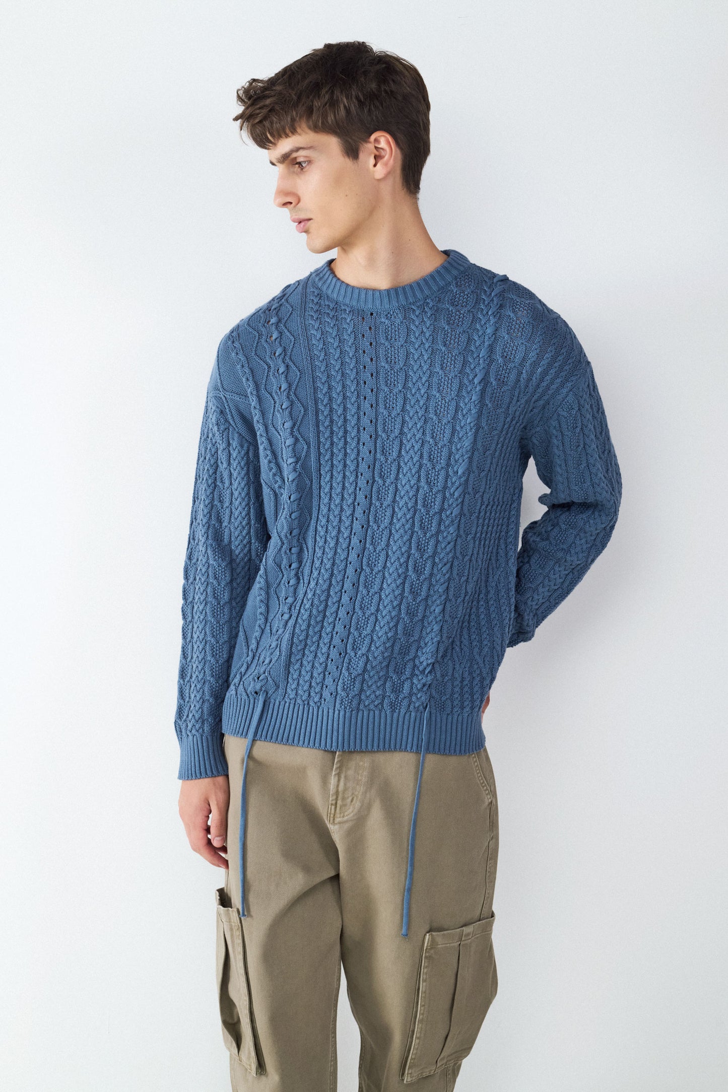 Jersey Cuello Redondo Cables