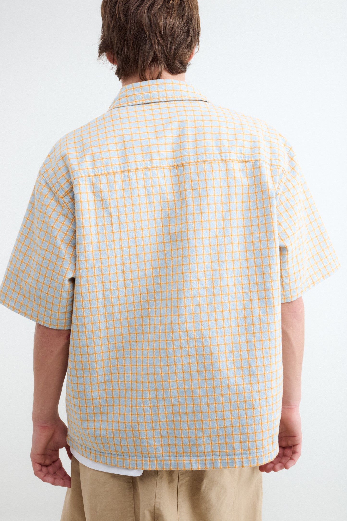 Short Sleeve Plaid Pocket Shirt