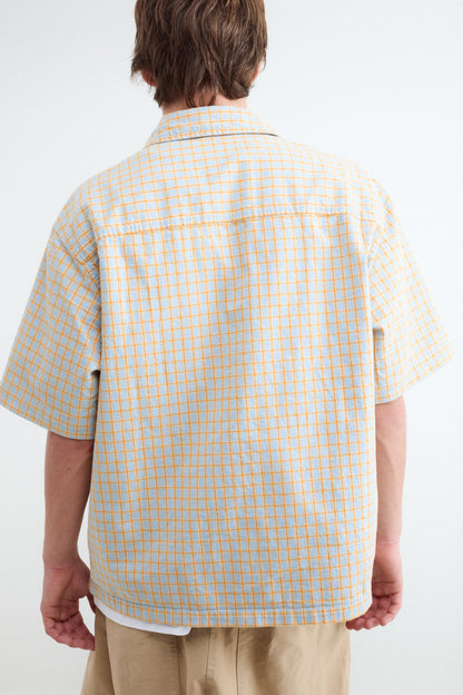 Short Sleeve Plaid Pocket Shirt