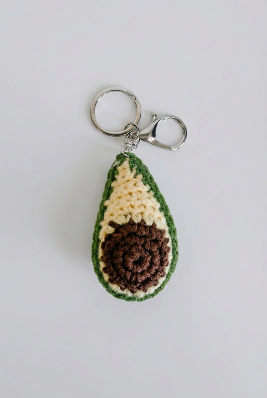 CROCHET AVOCADO KEYCHAIN