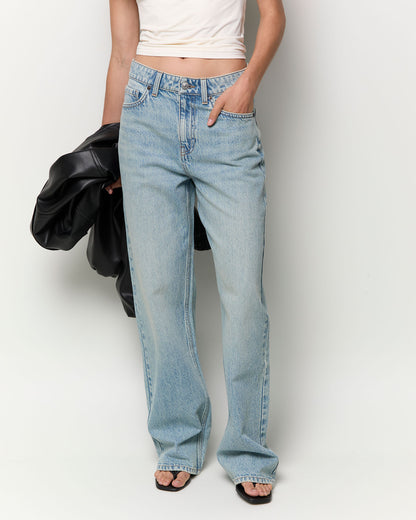 Jeans straight mid rise