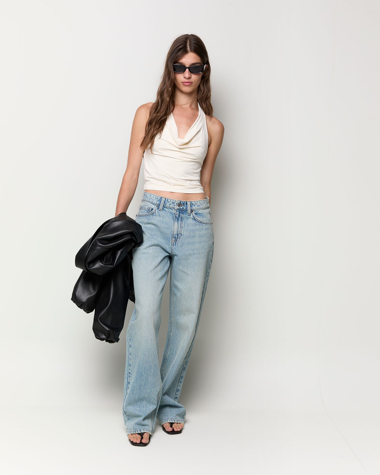 Jeans straight mid rise