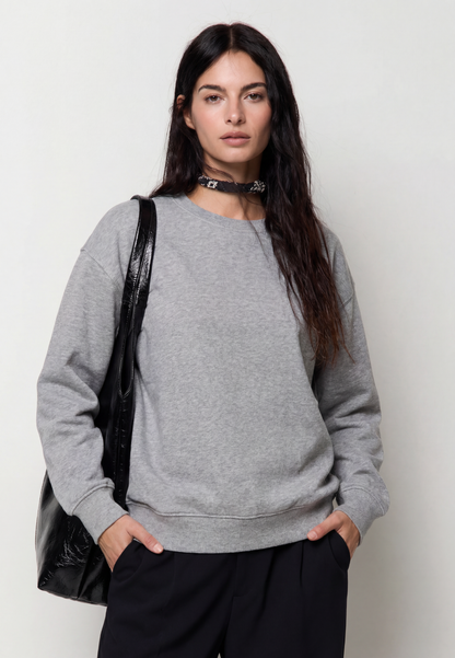 Sudadera básica cuello redondo