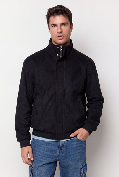Cazadora bomber efecto suede