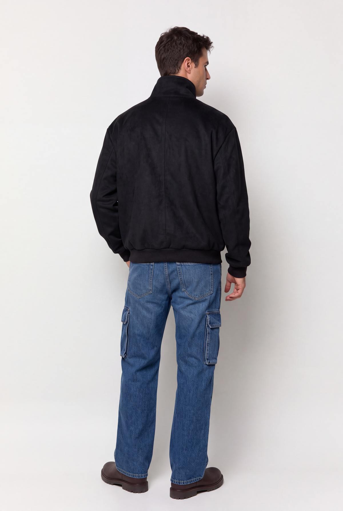Cazadora bomber efecto suede