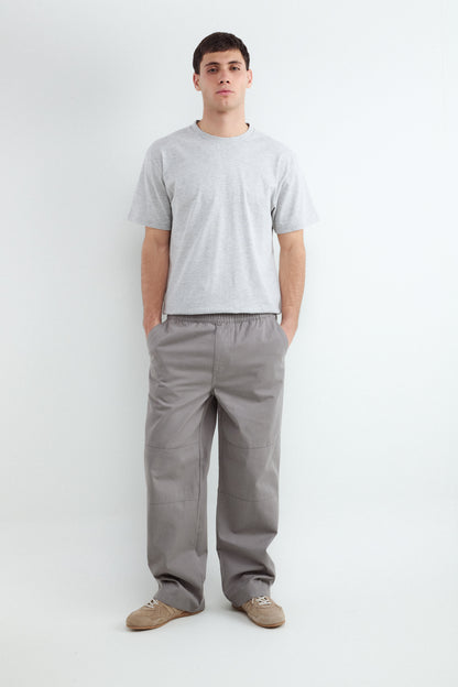 BAL TROUSERS STRAIGHT ELASTIC NACHO - Gray