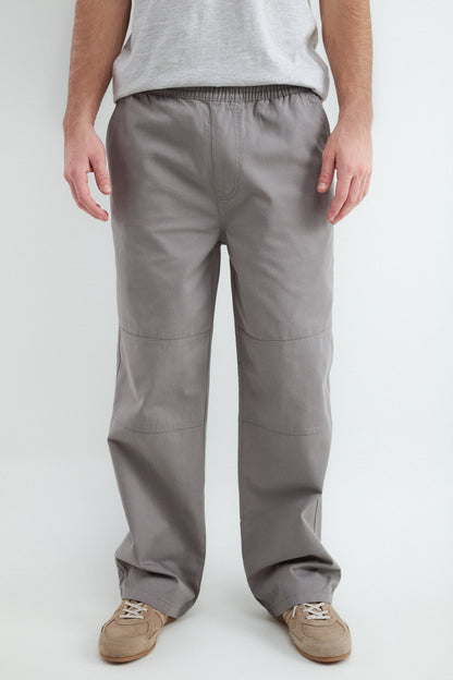 BAL TROUSERS STRAIGHT ELASTIC NACHO - Gray