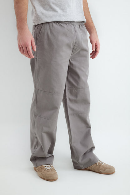 BAL TROUSERS STRAIGHT ELASTIC NACHO - Gray