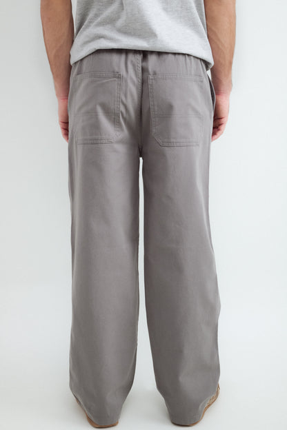 BAL TROUSERS STRAIGHT ELASTIC NACHO - Gray