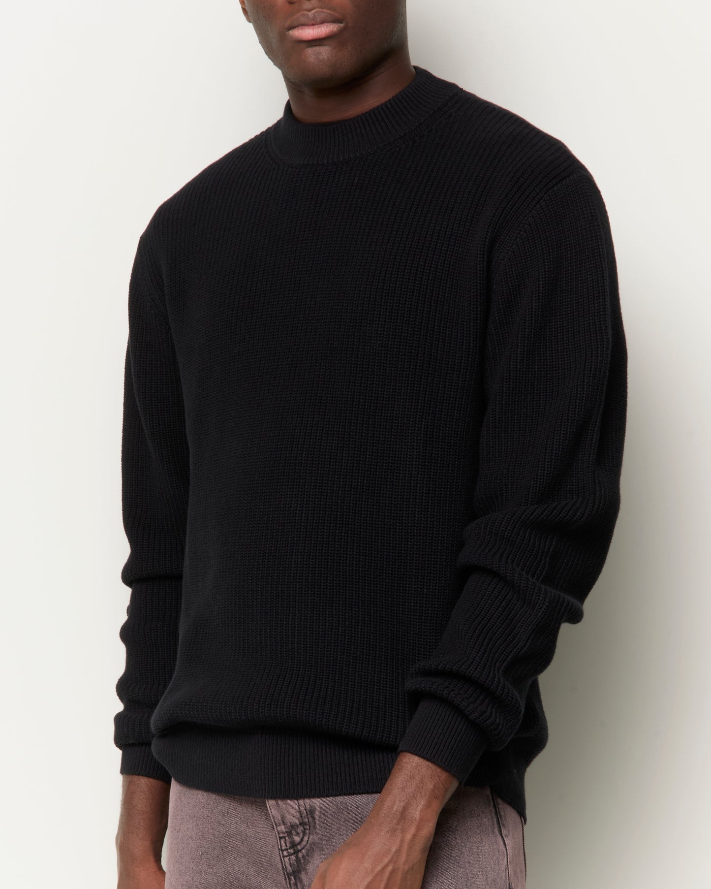 Crew Neck Sweater - Black