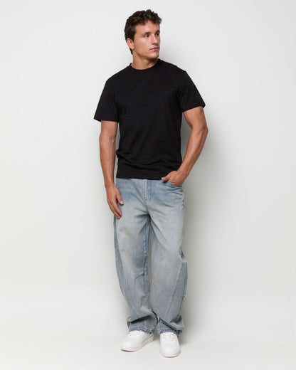 Jeans Barrel Efecto Lavado