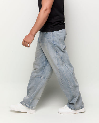 Jeans Barrel Efecto Lavado