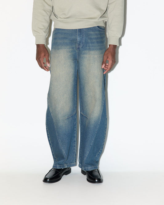 Jeans Barrel Efecto Lavado