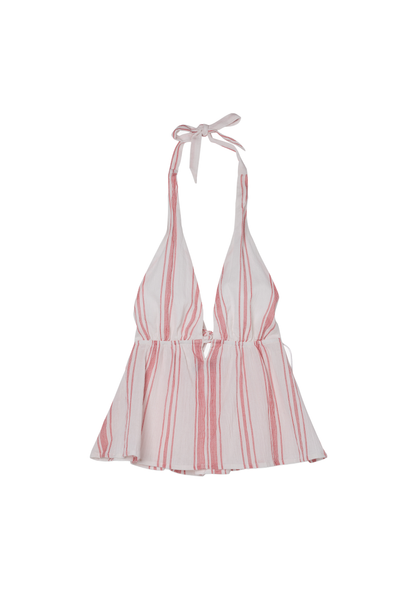 Top halter rayas