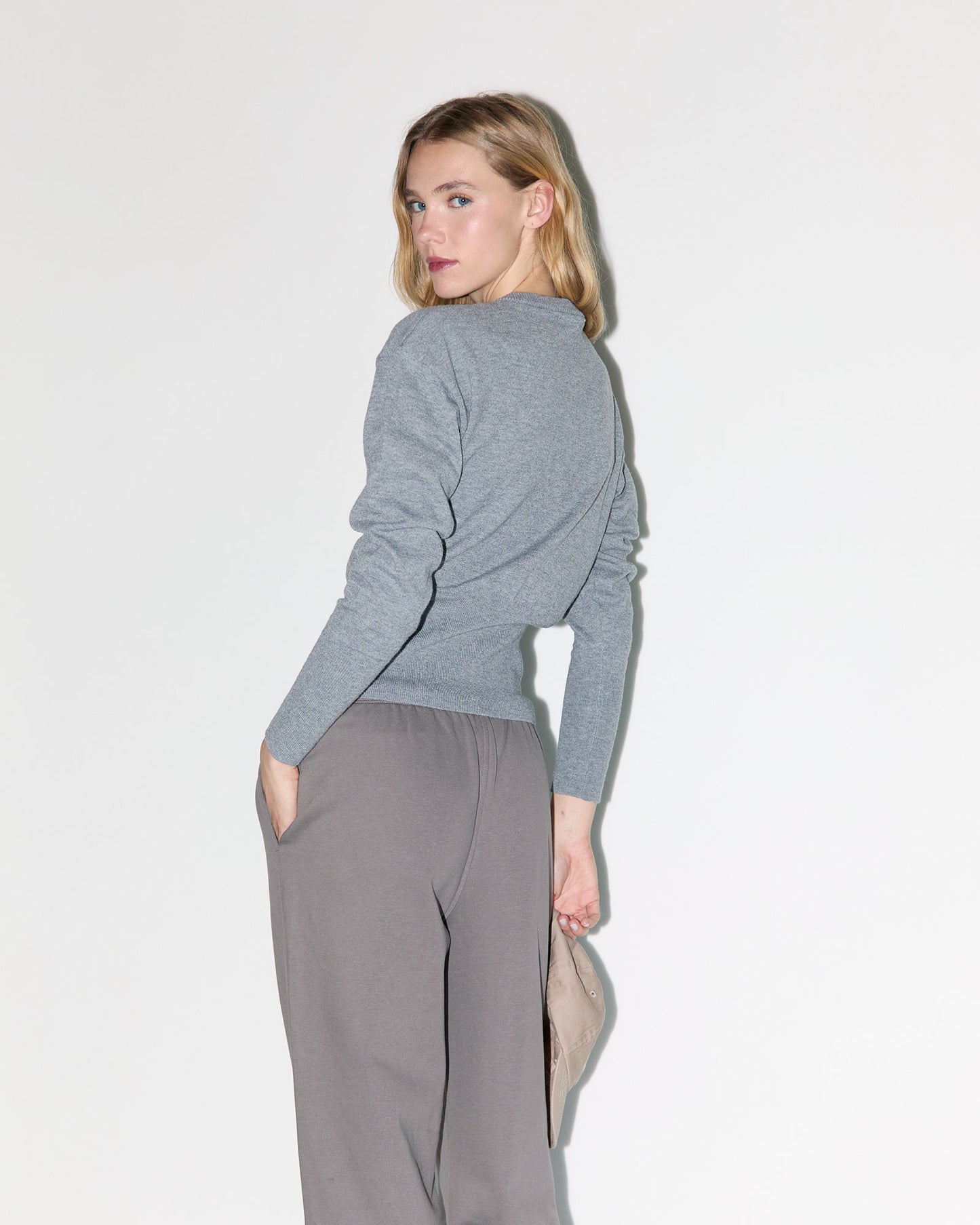BAL KNIT CARDIGAN - Gray Melange