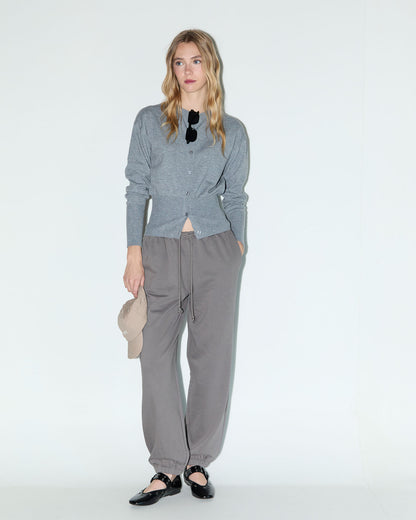 BAL KNIT CARDIGAN - Gray Melange