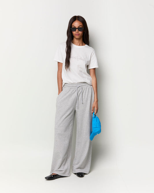 BAL WIDE LEG JOGGER SWEATPANT - Light Gray Melange