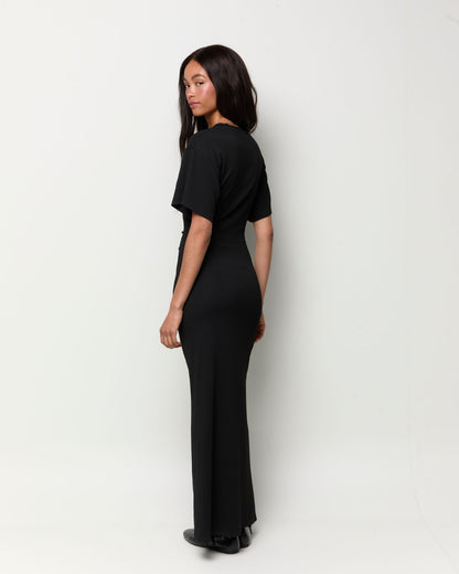 Vestido largo drapeado