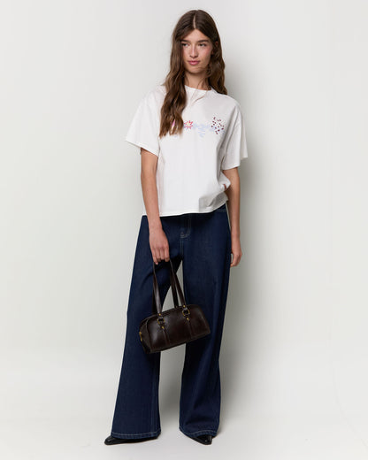 Camiseta boxy print