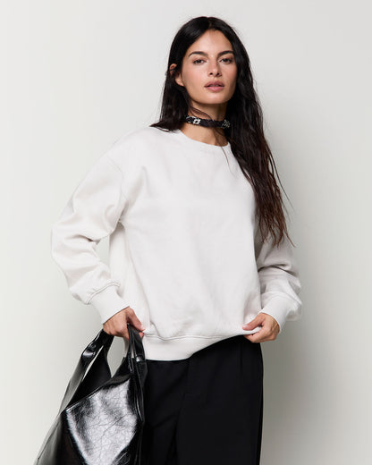Sudadera básica cuello redondo