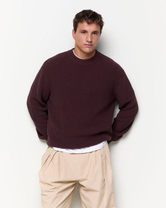 Crew Neck Jumper - Fudge