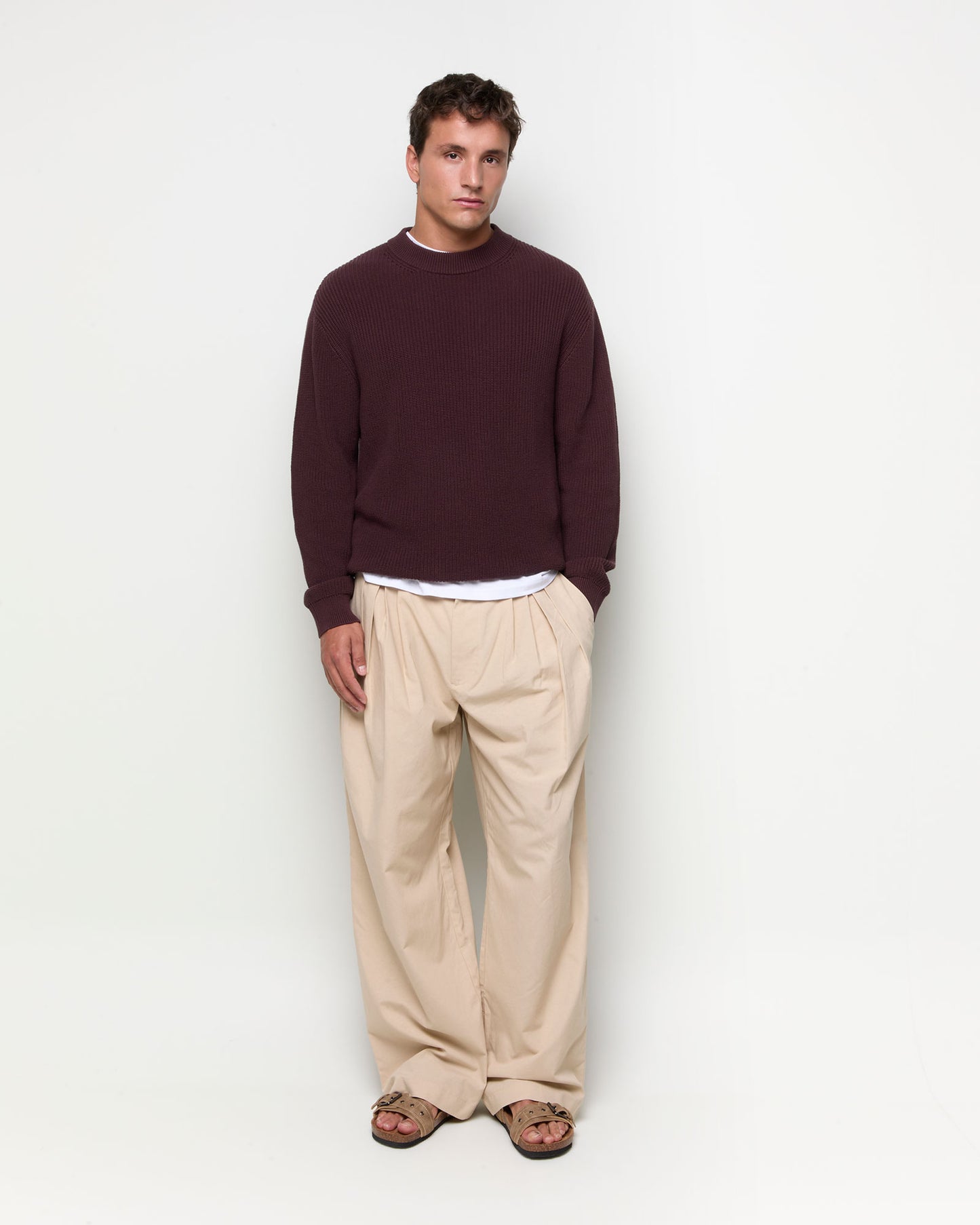 Crew Neck Jumper - Fudge