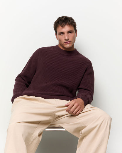 Crew Neck Jumper - Fudge