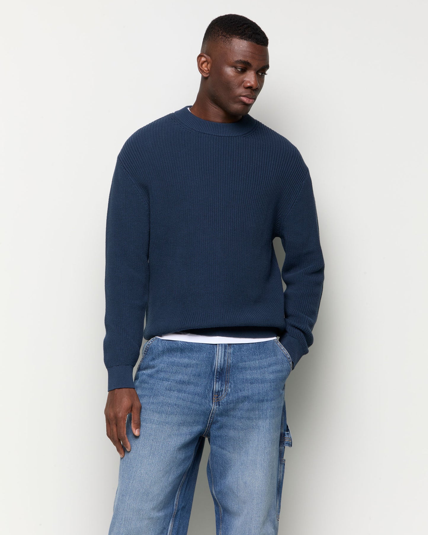 Crew Neck Jumper - Midnight Navy