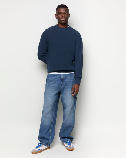 Crew Neck Jumper - Midnight Navy