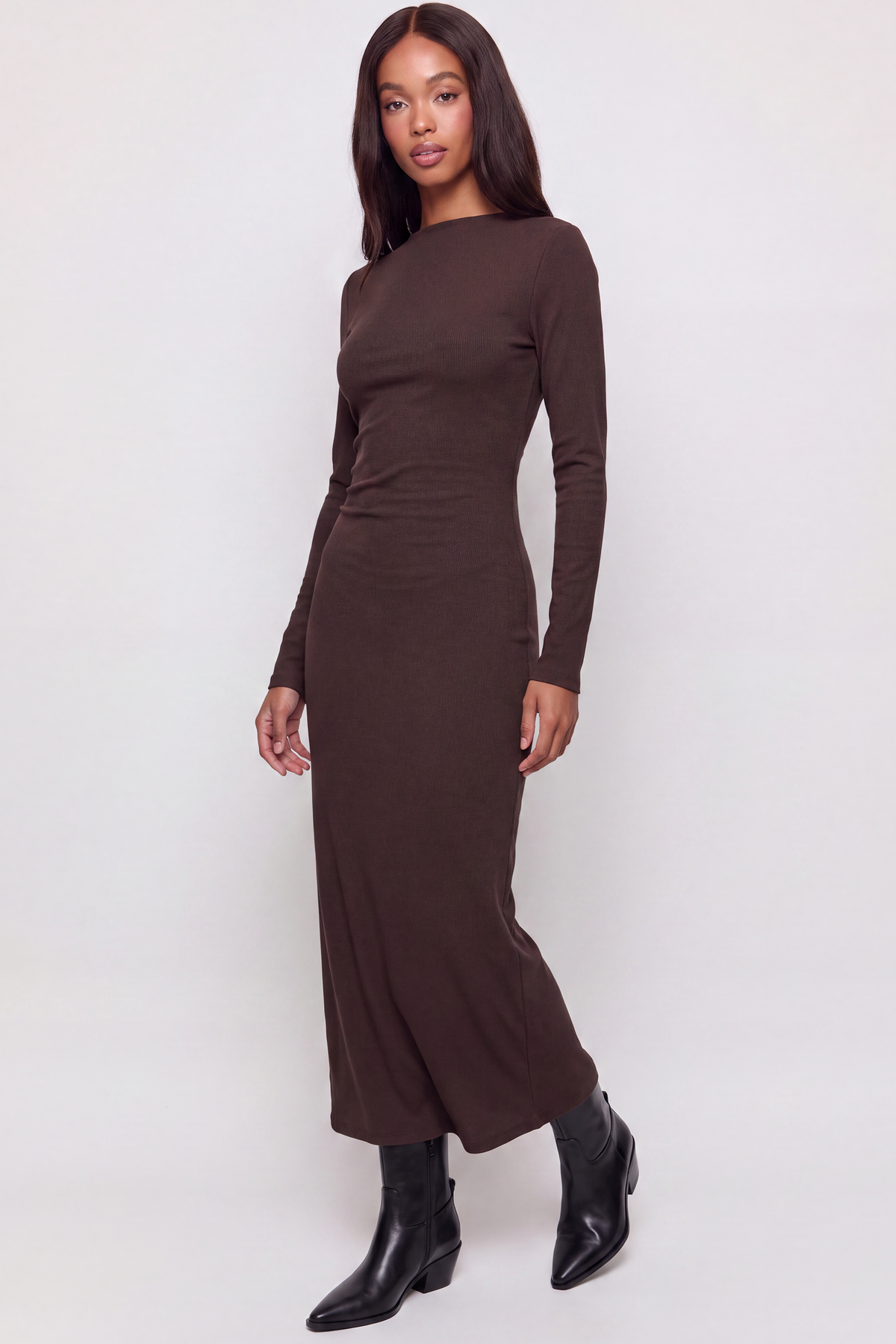 VESTIDO MIDI DRAPEADO
