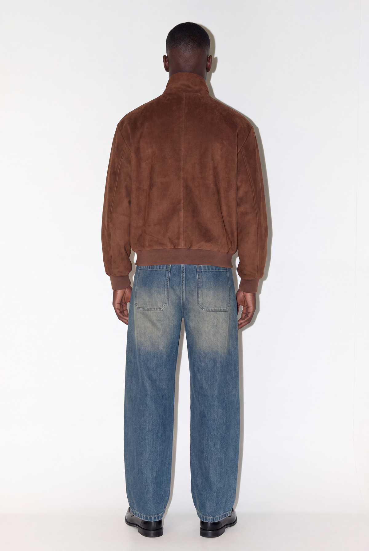 Cazadora bomber efecto suede