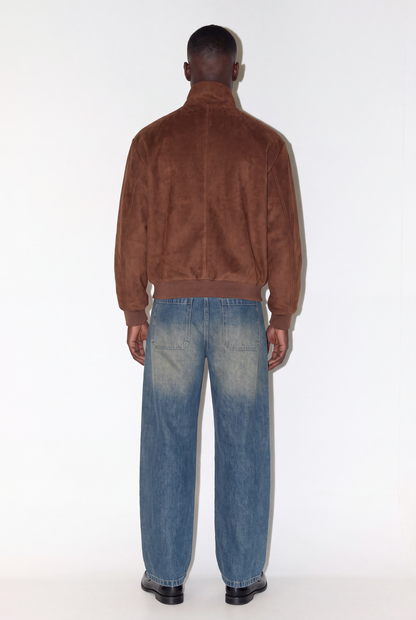Cazadora bomber efecto suede