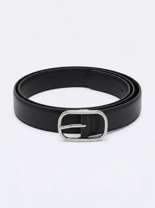 Faux leather belt