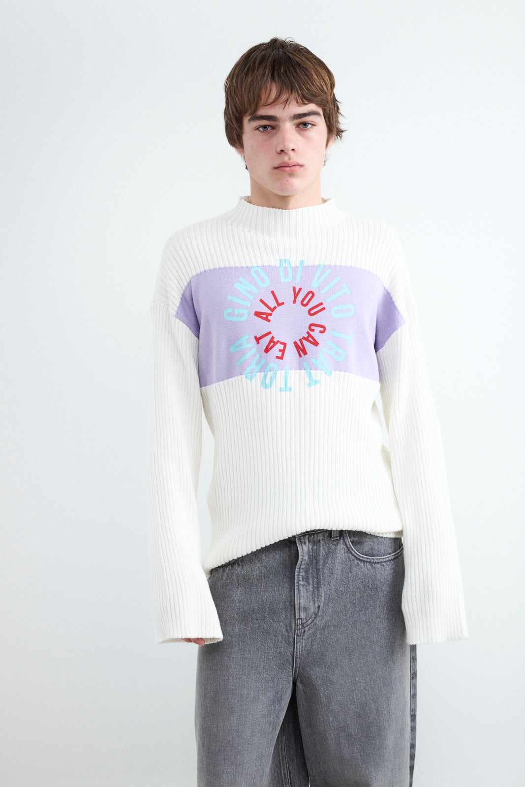 Jersey Cuello Redondo Estampado