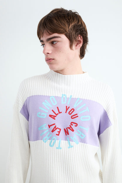 Jersey Cuello Redondo Estampado