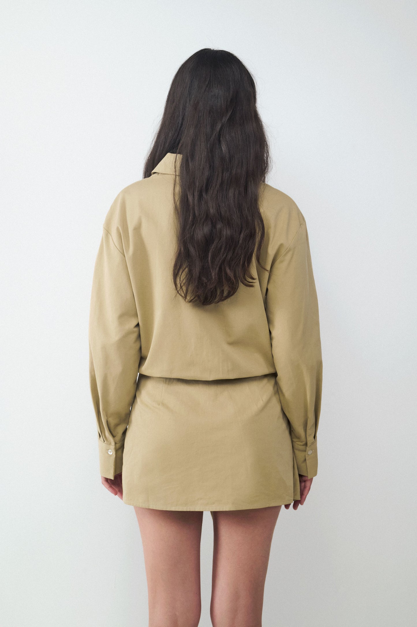 VESTIDO CAMISERO CORTO EFECTO PAREO