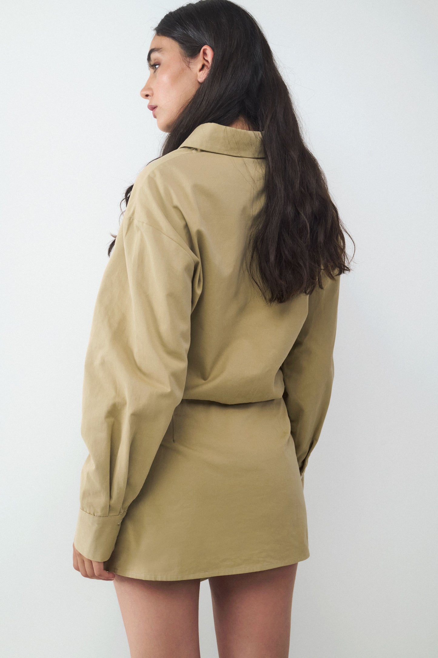 VESTIDO CAMISERO CORTO EFECTO PAREO