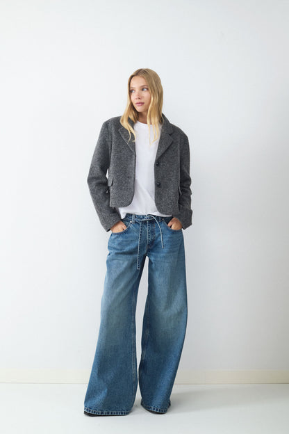 CHAQUETA CORTA EFECTO LANA