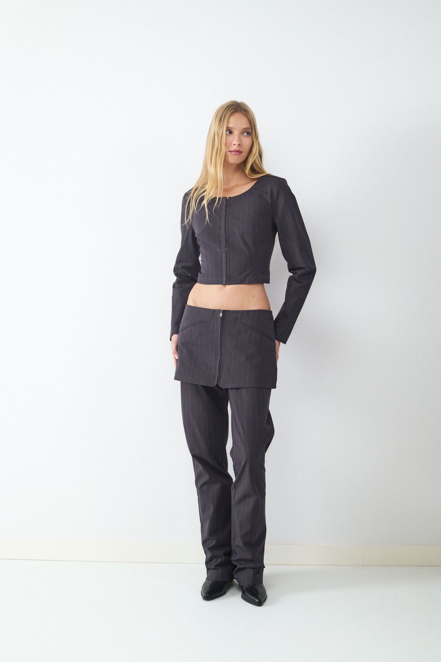 Chaqueta rayas entallada