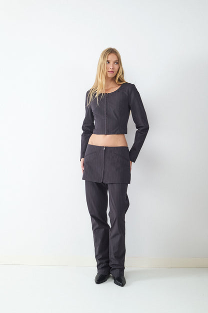 PANTALÓN RECTO CREMALLERA TRAJE