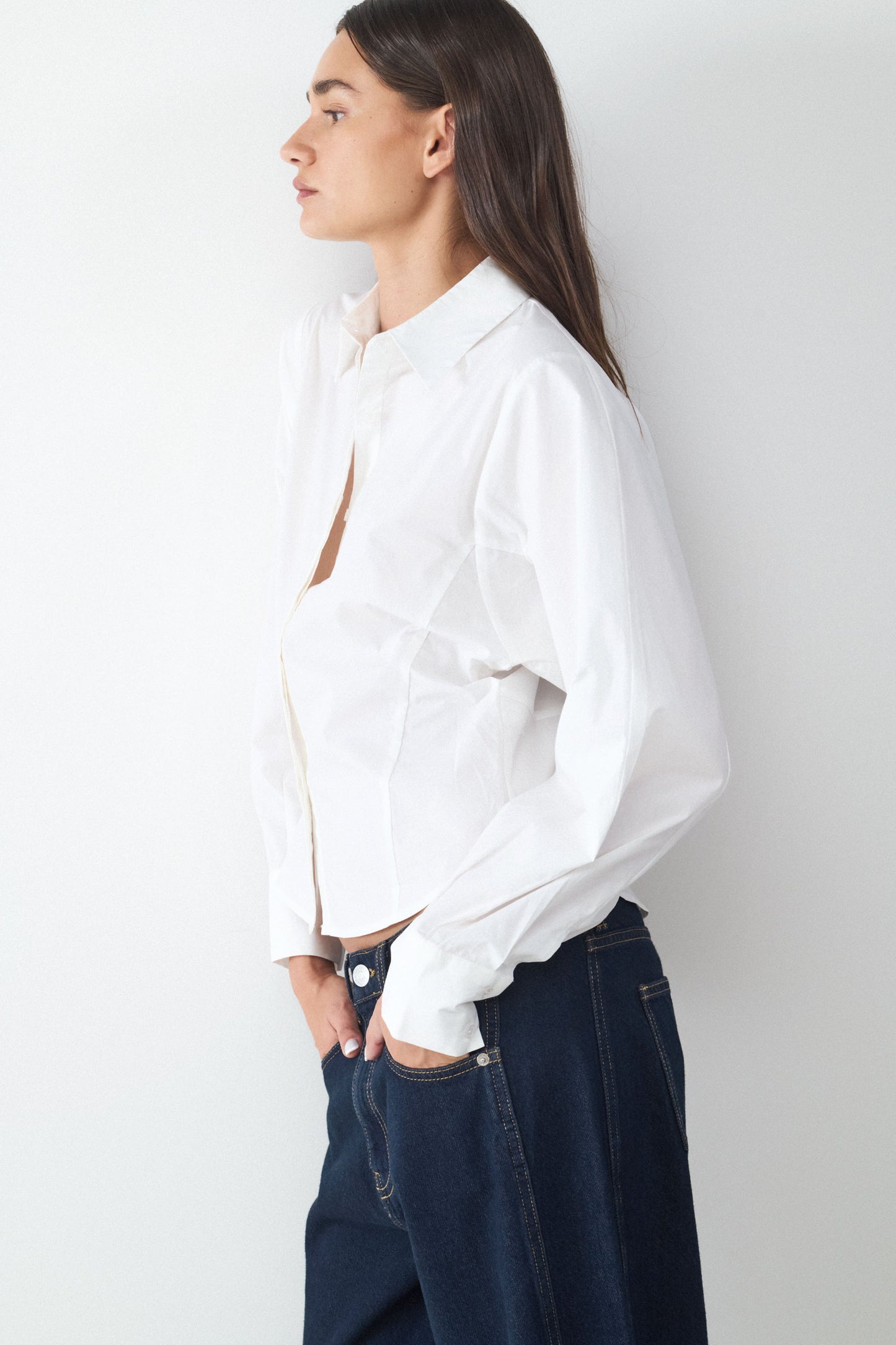 CAMISA POPELÍN ENTALLADA