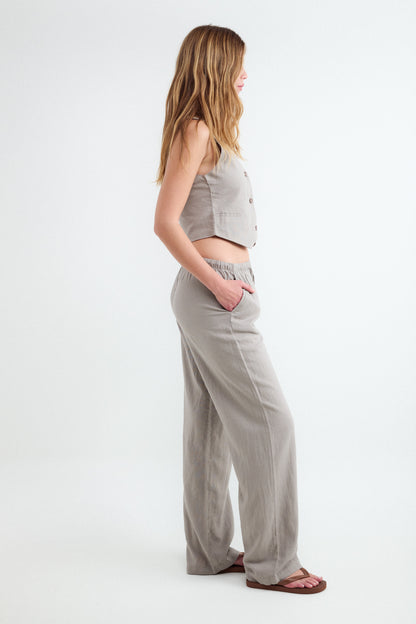 Pantalones Wide Leg Jogger rústicos