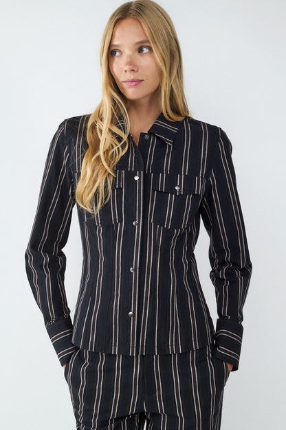 Camisa rayas bolsillos