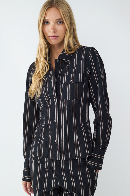 Camisa rayas bolsillos
